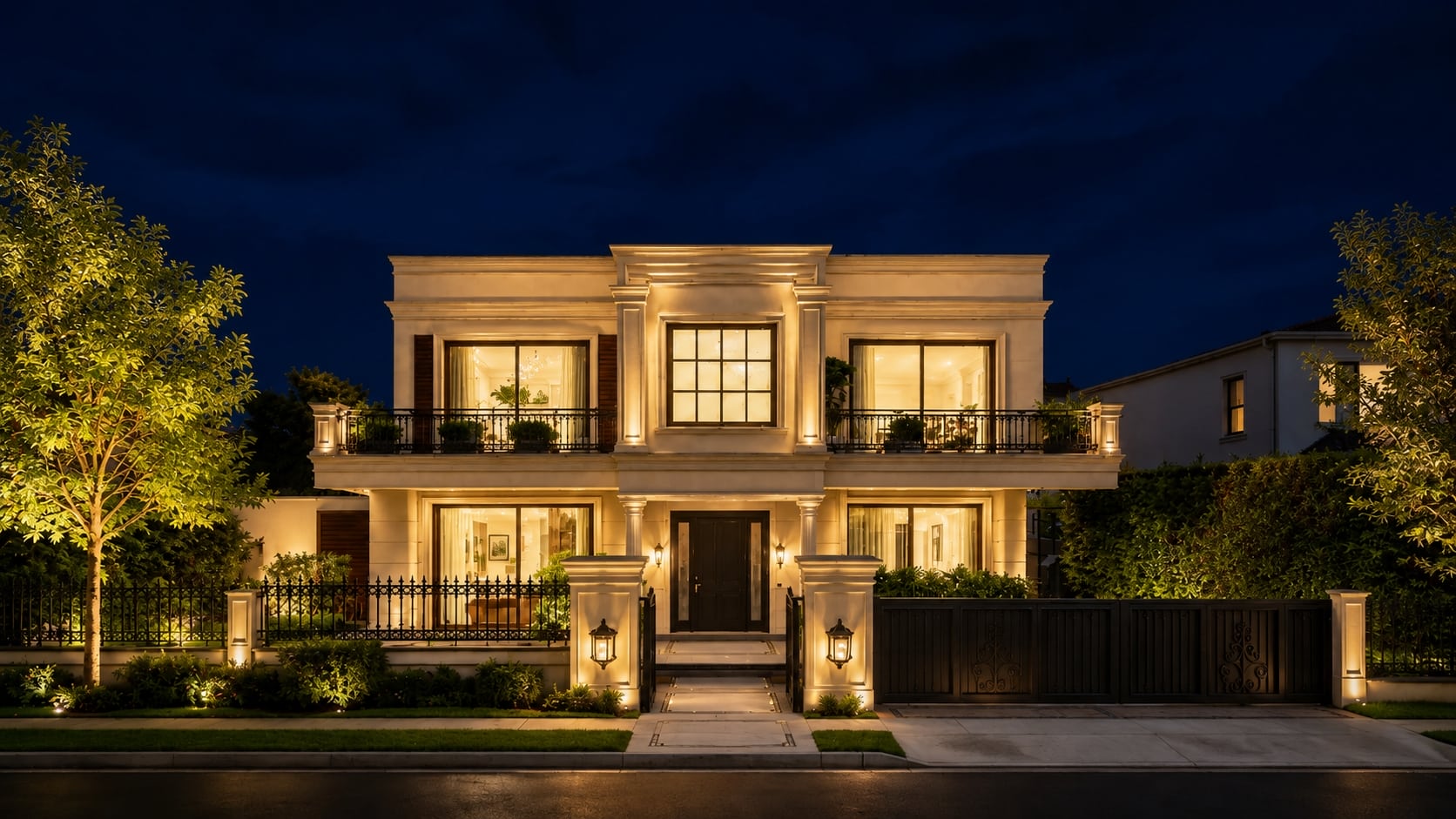 Night time with full lights preview