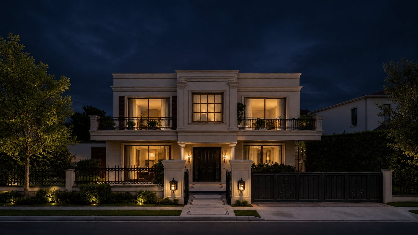 Night time with curtains closed preview